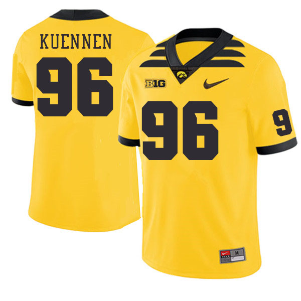 Men #96 Ryan Kuennen Iowa Hawkeyes College Football Jerseys Stitched Sale-Gold